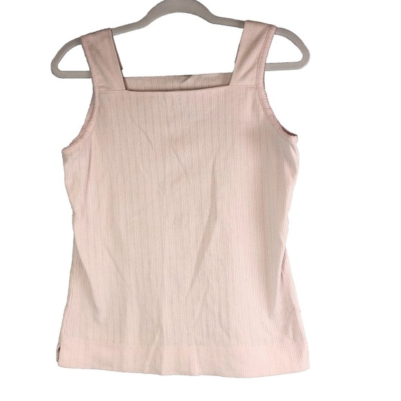 Premier Tops - Premier International Womens Tank Top Size Large Pink Feminine Basic Shirt